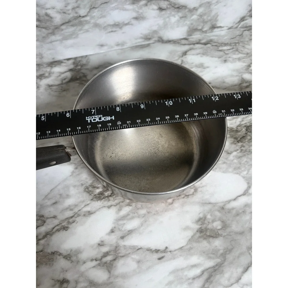 Revere Ware 1 Qt Saucepan & Lid Copper Bottom Stainless Steel Vintage USA 1801